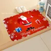 Tapis joyeux noël tapis de sol vacances Festival tapis cuisine porte maison Textile tapis impression 3D bonne année paillasson tapis