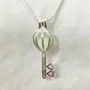 Naszyjniki wiszące srebrne podwójne serce miłosne klucz klasa szterling pereł pasek do majsterkowania bransoletki biżuteria