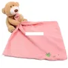 Baby Sleeping Placare Coperta Peluche per bambini Cartoon Bear Dolls Placare asciugamano 24 * 24 cm