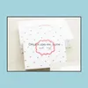 Autres fournitures de fête festives Home Garden Bing14X14X5CmWhite Cherry Print Magnetic Gift BoxPaper Box Packaging For /ChocolateWedding Gu