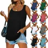 Frauen T-Shirt Sommer 2022 Frauen Ärmellose Weste Qualität Gestrickte Camis U-neck Tank Tops Casual Einfarbig Grundlegende Leibchen für WeiblicheWomen's