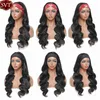 SVT Headband Wig Human Hair Scarf 180% Density Remy Brazilian Body Wave Natural Wavy Glueless s for Women 220609