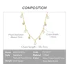 Подвесные ожерелья Crystal для женщин Золотой цвет Жемчужный подарок из нержавеющей стали Femme 2023 Модные украшения 220427