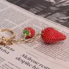 1PC Crystal Keychain Keyring For Women Girl Bag Jewelry Simulated Fruit Cute Car Key Holder Keyring Accessories Best Friend AA220318