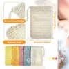 Multicolor Natural Exfoliating Mesh Bags Cotton Soap Shower Exfoliate Sponge Pouch Foaming Net Bath Toilet Supplies