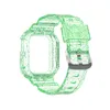 Clear Glitter Watch Case Strap For Apple Watch Bands 41mm 45mm 44mm 40mm Women Bracelet Wristband iWatch 7 6 5 4 Watchband Accessories