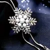 Pendant Necklaces Fashion Long Necklace For Women Snowflake Flower Pearl Cubic Zirconia Sweater Chain Jewelry 2022 ZD1 SSKPendant Heal22