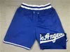 Just Don Shorts Team Basketball Short Wear Sporthose mit Tasche Reißverschluss Jogginghose Hip Pop Lila Blau Weiß Herren genäht Größe XS-XXL