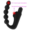 Silicone 10 Velocità Plug anale Massaggiatore prostatico Vibratore anale Butt Plugs 5 Perline Giocattoli sessuali per donna Uomo Prodotto adulto