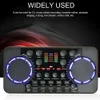 Pro Live Streaming Sound Card 10 Sound Adjustable Effects BT 4.0 Audio Interface Mixer for Phone PC Music Studio