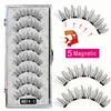 MB Anniversary 5 Pestañas magnéticas con pinzas Natural Wispy Faux Cils magnetique Mink Lashes Professional Eye Set 220524