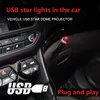 أدى النجم الجديد لضوء سقف السيارة الرومانسية USB Light Light Light Ambient Light
