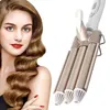 Kemei Hair Cerlers Looper Hair لديه 3 رؤوس ملهمة للشعر Triple Curling Iron Professional Tools Waver H220423