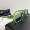 Svart solglasögon SPR24Y Square Rectangle Acetate Solglasögon för män Kvinnor Fashion Luxury Brand Högkvalitativ fritids semester Anti-UV400 med låda