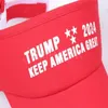 Chapéus Trump 2024 Keep America Great Sun Visor Caps Viseiras com estrelas Chapéu ajustável De293