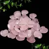 Charms 20mm Heart Shape Nenhum buraco solto Rose Quartz Stones cura Reiki Crystal Cab para DIY Making Crafts Decore Jewe Yydhhome Dhbi8