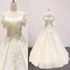 Newest A Line Wedding Dress 2022 Crystal Lace Beaded Bridal Collection Set Wedding Gowns Plus Size