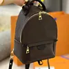 Палм -Springs Backpack Женщины мужчины классические школьные сумки Canvas кожаные дизайнерские дизайнерские рюкзаки золотые цветовые изделия модная пакета города роскошная перекрестная спинка i6se#