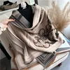 Stylish Women Cashmere Scarf Full Letter Printed Scarves Soft Touch Warm Wraps With Tags Autumn Winter Long Shawls 180x65cm