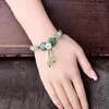 Bracelets de charme scintillant et translucide vert clair bracelet en cristal lisse déclaration délicate classique glaçure colorée bijouxcharm