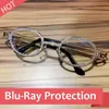 Mode Pretectie Retro ronde zonnebrillen Vintage vrouwen Steampunk zonnebril Mannen Clear Lens Rhinestone Zonnebril