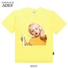 Verão 2022 ADLV Caso de capa curta de desenho animado urso imprimido de camiseta solta marca de moda feminina e feminina Moda de 2 camisetas B20 B20