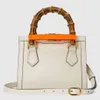 5A toppkvalitet Diana bambu cc tote väska med original låddesigner handväska äkta läder axelväskor kvinnor handväska pochette