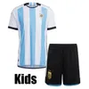 2022 Argentyna piłkarska 22 23 J.Alvarez Dybala di Maria Kun Martinez Maradona Football Shirt Men Kids Kids Fan Wersja gracza