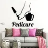 Wall Stickers Pedicure Logo Foot Care Center Decoration Nails Polish Decal Window Sticker Nail Salon Decor AZ142