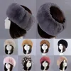 Beanie/Gorros de calavera Gorros de piel para mujer Gorro de abrigo grueso y peludo Ropa para el cabello Otoño Invierno Chicas rusas Moda Orejas de esquí