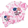 All American Baby MAMA Letter T shirt Tie Dye Mum Kids Son Daughter Summer Tshirts 2022 Mother's Day Toddler Gift Parent-child US Independence Day Clothing T42LXQV