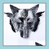 Masques de fête Fournitures de fête Maison Jardin Épais Loup Masque Halloween Mascarade Horreur Costume Malheurs Ball Bar Décoration Adt Enfants Yhm200-