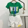 2020 Été Coton Femmes Survêtement Vêtements Ensemble 2 Pièce Sequin Harajuku Lettre Tops Blanc Jeans Shorts Pantalon Outfit Costume 3XL T200603