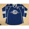 CEUF＃21 Mike Blunden＃19 Alicea Syracuse Crunch Hockey Jersey White Blue Embroidery Stitched Custity Any Number and Name