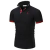 Polo Shirt Men 2022 New Solid Cutton Cotton Polo Giraffe Men Slim Fit Fit Embroidery Short Sleeve Men's Polo