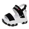 Sandalen Miss Dicke Sohle Der Sommer Internet Celebrity Biskuitkuchen Interne Erhöhung Runder Kopf Offene Zehen Rutschfeste SandalenSandalen