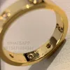 8 diamonds 18K 3.6mm love ring V gold material will never fade narrow ring luxury brand official reproductions With counter box couple rings exquisite gift