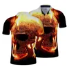 Hommes Polos Unisexe Été 3D Full Skull Impression Chemises Oversize Plus La Taille À Manches Courtes Casual Mode Camisas De Hombre T-shirtsMen's Bles2