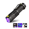 LED UV Flashlight Ultraviolet Torch With Zoom Function Mini UV Black Light Pet Urine Stains Detector Scorpion Hunting
