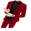 Autumn gold velvet small suit men's youth Korean version slim top handsome business casual suit trend groom wedding coat