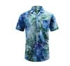 2022 디자이너 Mens 드레스 셔츠 인쇄 셔츠 남성의 짧은팔 셔츠 쿠바 하와이 바람 복원 고대 방식 디자인
