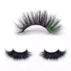 Vackra ögonfrans fluffiga 25 mm False Lash Faux Colorful Mink Eyelashes Säljare för flickor Full Strip Lashes7207669