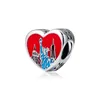 Andy Jewel Authentic 925 Sterling Silver Beads Nyc Heart Charm Charms Adatto a bracciali gioielli stile Pandora europeo Collana 56