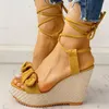 Sandalen dames zomer vrouw wiggen platform schoenen vrouwelijke kruisvatte dames casual mode elegante slippers verstoppen trend 2022Sandals