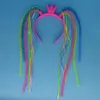 Party Decoration Rave Lights Braids Crown Headband LED Hair Band Carnival Bar Gift Cosplay Birthday Wedding Luminous Festival CostumeParty