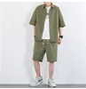 Survêtements pour hommes Ensemble de vêtements de sport pour hommes Chemises à manches courtes solides Shorts Hommes Survêtement Costume Casual Homme Marque Vêtements Streetwear Hommes Survêtement 220826