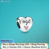 925 Silver Fit Pandora Charm 925 Bracelet Sister Daughter Family Heart charms set Pendant DIY Fine Beads Jewelry