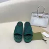 2022 Designer tofflor Mode Tjock Bottom Sandaler Brev Broderi Slides Lady Platform Wedges Sandal Beach Högklackat med låda