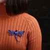 Designer Kristall Vintage Libelle Broschen Frauen Große Insekt Brosche Pin Mode Kleid Mantel Zubehör Niedlichen Schmuck Shinny Strass Geschenk