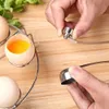 Outil de sublimation Ciseaux à oeufs en métal pratiques Oeufs Topper Cutter Ouvre-coquille En acier inoxydable Oeuf cru bouilli Ouvert Creative Kitchen Tools Set